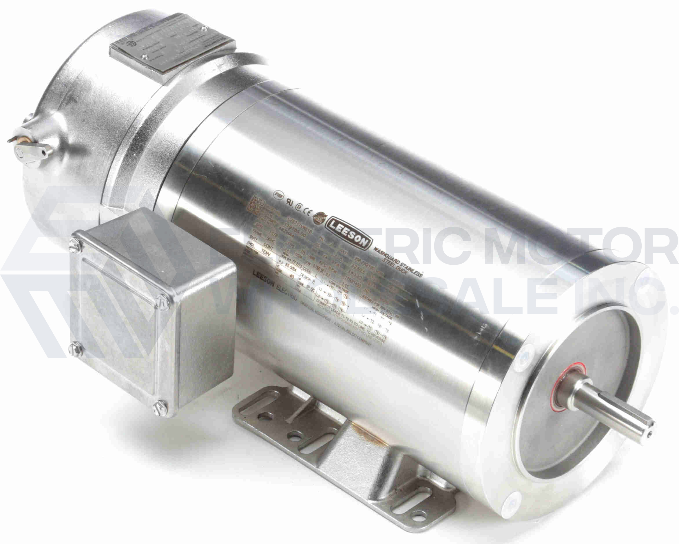 Image for 1/2HP LEESON 1725RPM 56HC TENV 3PH STAINLESS WASHDOWN BRAKE MOTOR 116483.00